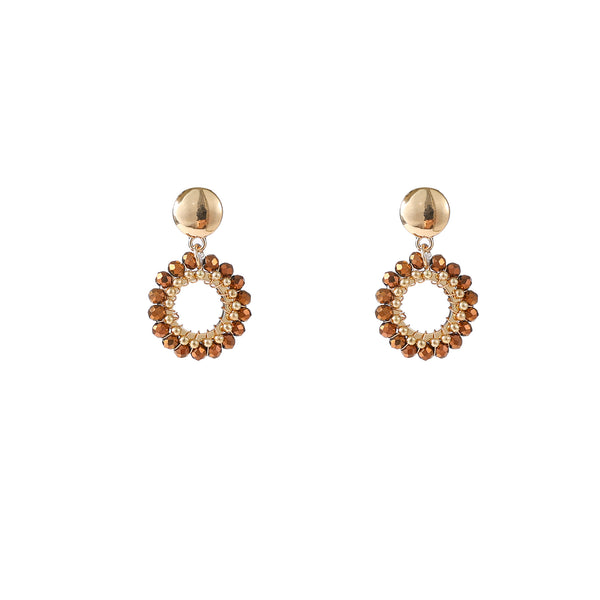Go Dutch Label Oorknoppen Round Dangle Goud