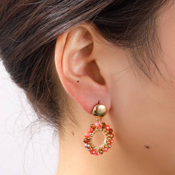 Go Dutch Label Oorknoppen Round Dangle Goud