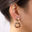 Go Dutch Label Oorknoppen Round Dangle Goud