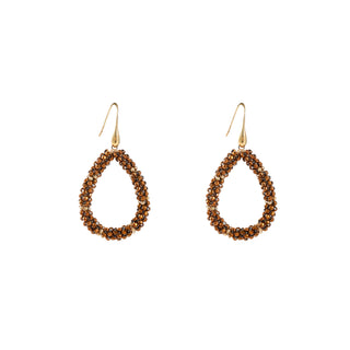Kopen bruin Go Dutch Label Oorhangers Drop Dangle Goud