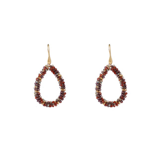 Kopen burgundy Go Dutch Label Oorhangers Drop Dangle Goud