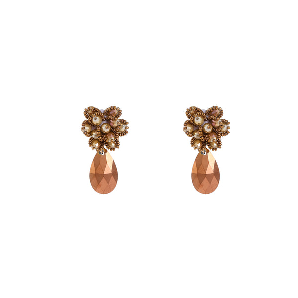 Go Dutch Label Oorknoppen Flower Stud Dangle Goud