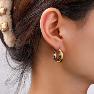 Go Dutch Label Oorknoppen Double Hoop Goud
