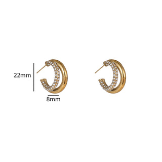 Go Dutch Label Oorknoppen Double Hoop Goud