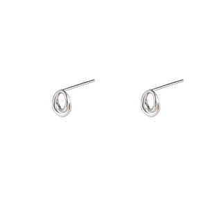 Kopen zilver Go Dutch Label Oorknoppen Open Drop Stud