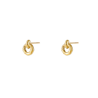 Kopen goud Go Dutch Label Oorknoppen Open Round Stud