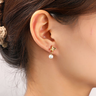 Go Dutch Label Oorknoppen Pearly Flower Stud