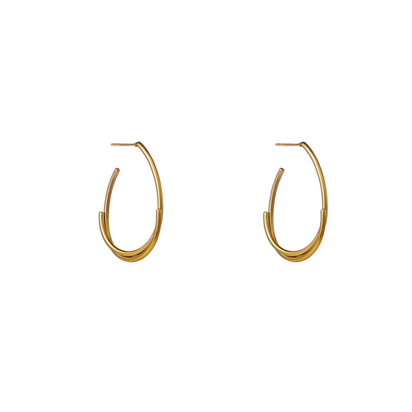 Go Dutch Label Oorknoppen Thin Oval Hoop