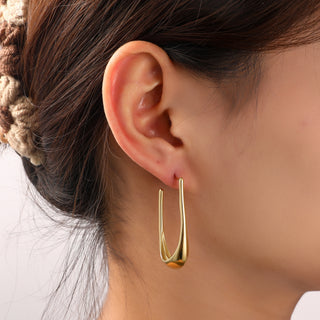 Go Dutch Label Oorknoppen Long Oval Hoop
