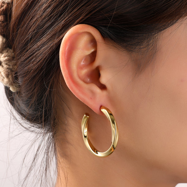 Go Dutch Label Oorknoppen Twisted Hollow Hoop - 30mm