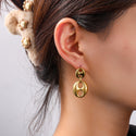 Go Dutch Label Oorknoppen Big Double Button Dangle