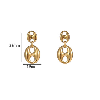 Go Dutch Label Oorknoppen Big Double Button Dangle