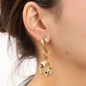 Go Dutch Label Oorknoppen Hammered Oval Dangle