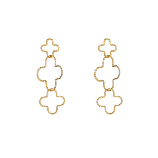 Go Dutch Label Oorknoppen Open Clover Dangle