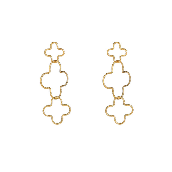 Go Dutch Label Oorknoppen Open Clover Dangle