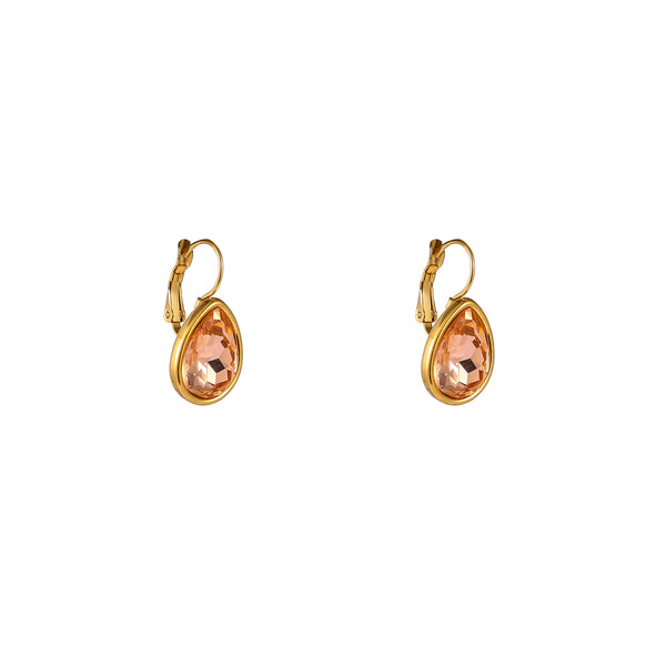 Go Dutch Label Oorhangers French Hook - Big Drop Stone