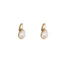 Go Dutch Label Oorhangers French Hook - Big Drop Stone
