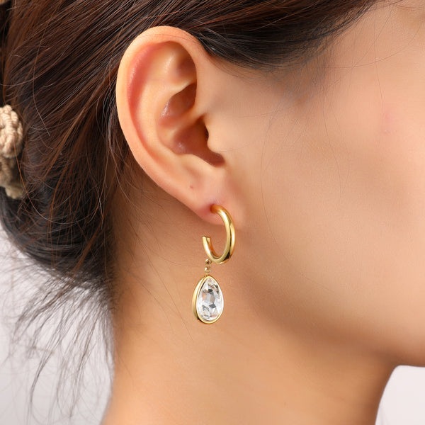 Go Dutch Label Oorknoppen Stone Hoop