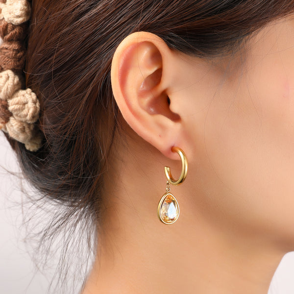 Go Dutch Label Oorknoppen Stone Hoop