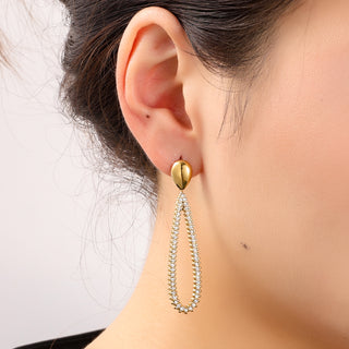 Go Dutch Label Oorknoppen Shiny Oval Dangle