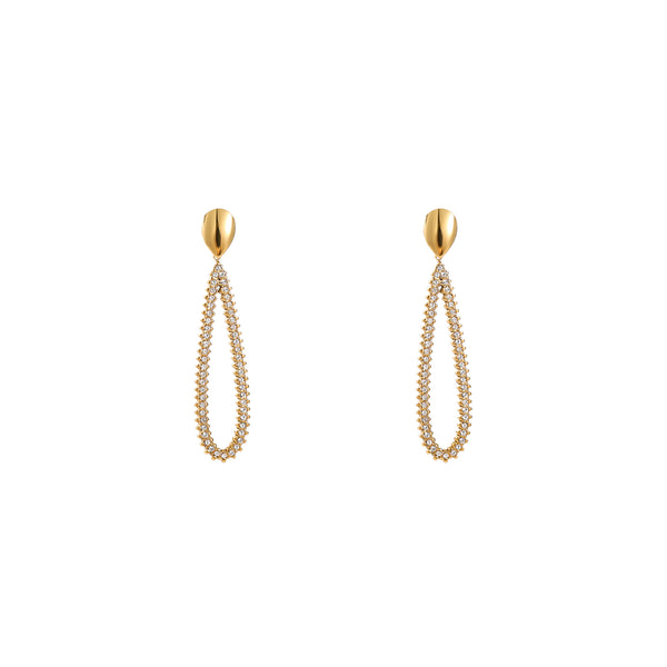 Go Dutch Label Oorknoppen Shiny Oval Dangle