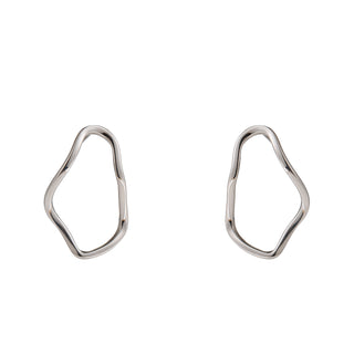 Kopen zilverkleurig Go Dutch Label Oorknoppen Open Oister Stud
