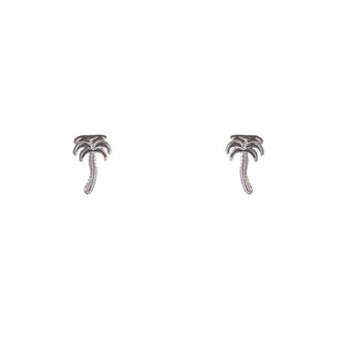 Kopen zilverkleurig Go Dutch Label Oorknoppen Palmtree Stud