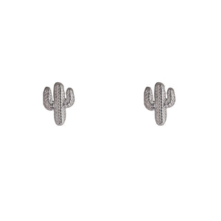 Kopen zilverkleurig Go Dutch Label Oorknoppen Cactus Stud
