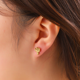 Go Dutch Label Oorknoppen Cactus Stud