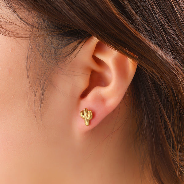 Go Dutch Label Oorknoppen Cactus Stud