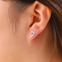 Go Dutch Label Oorknoppen Hammered Heart Stud
