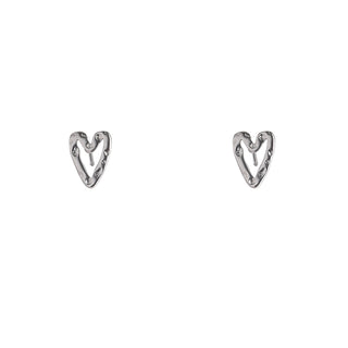Go Dutch Label Oorknoppen Hammered Heart Stud