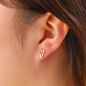 Go Dutch Label Oorknoppen Hammered Heart Stud
