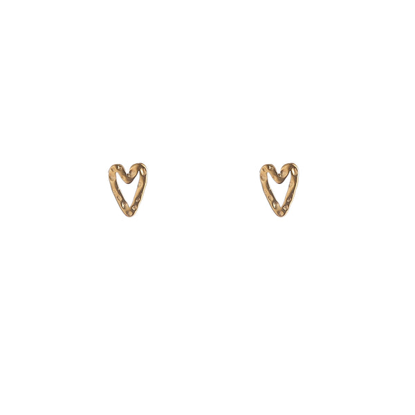 Go Dutch Label Oorknoppen Hammered Heart Stud