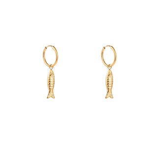 Kopen goudkleurig Go Dutch Label Oorhangers Fish Hoop