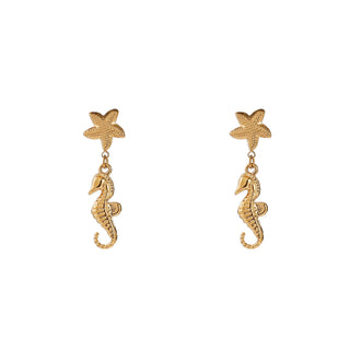 Go Dutch Label Oorknoppen SeaHorse + Starfish