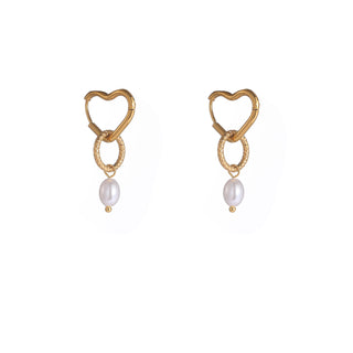 Go Dutch Label Oorhangers Double Pearl Hoop