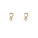 Go Dutch Label Oorhangers Double Heart Stone Hoop