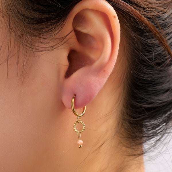 Go Dutch Label Oorhangers Subtle Stone Hoop