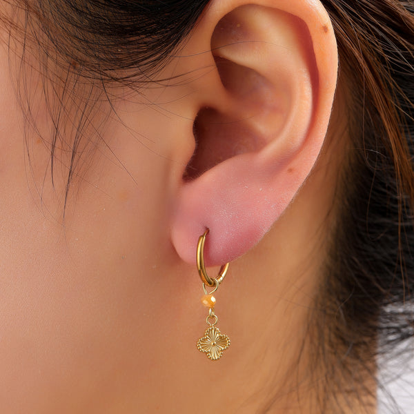 Go Dutch Label Oorhangers Subtle Clover Hoop