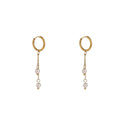 Go Dutch Label Oorhangers Double Dangle Stone Hoop