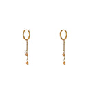 Go Dutch Label Oorhangers Double Dangle Stone Hoop