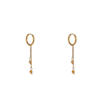 Go Dutch Label Oorhangers Double Dangle Stone Hoop