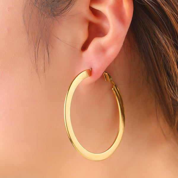 Go Dutch Label Oorringen Flat Hoop - 50mm