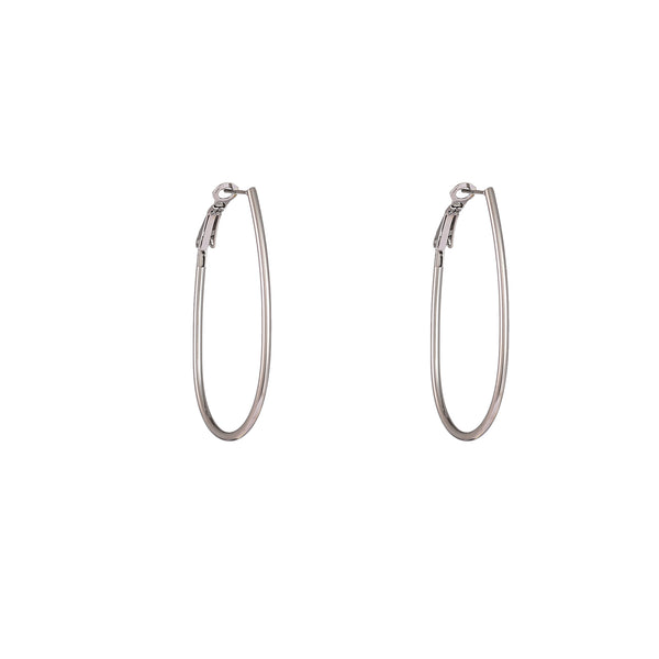 Go Dutch Label Oorringen Fine Oval Hoop - 30mm