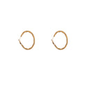 Go Dutch Label Oorringen Dented Hollow Hoop - 50mm