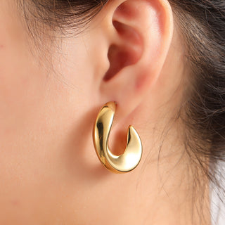 Go Dutch Label Oorknoppen Wavy Hollow Hoop