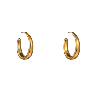 Go Dutch Label Oorknoppen Big Oval Hollow Hoop