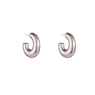 Kopen zilverkleurig Go Dutch Label Oorknoppen Leopard Hollow Hoop