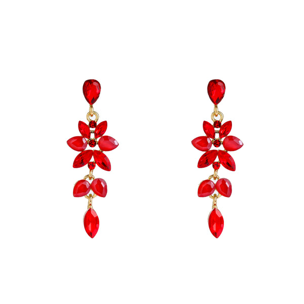 Go Dutch Label Oorhangers Long Snowflake Dangle - Goudkleurig